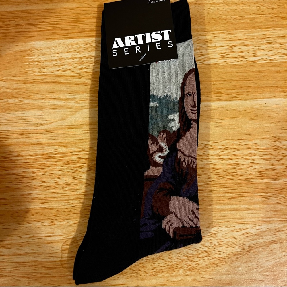 Graphic Socks Artist Series Mona Lisa 1 pair 1 size NWT